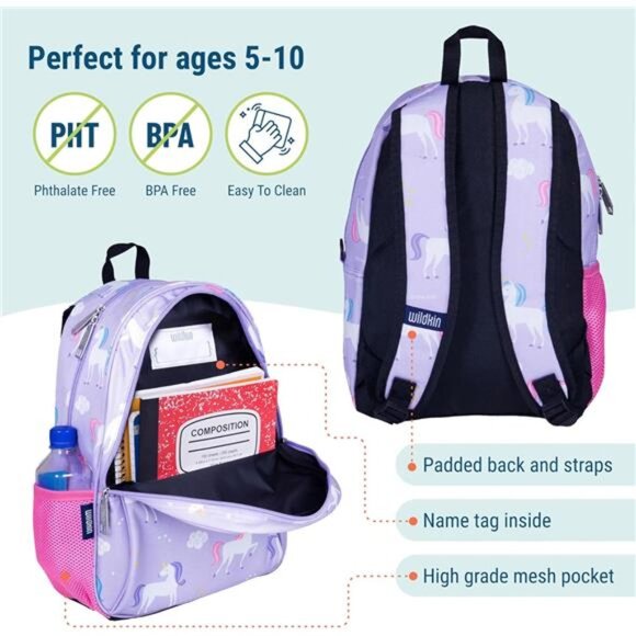 15-inch Kids Backpack Unicorn - Picture 3 of 7